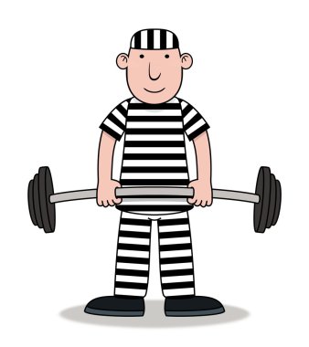 Prisoner exercising clipart