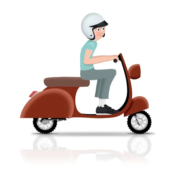 Riding Scooter — Stock Photo, Image