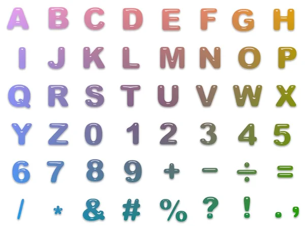 Rounded colour alphabet — Stock Photo, Image