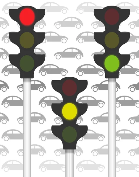 Traffic signals on traffic — Stock Photo, Image