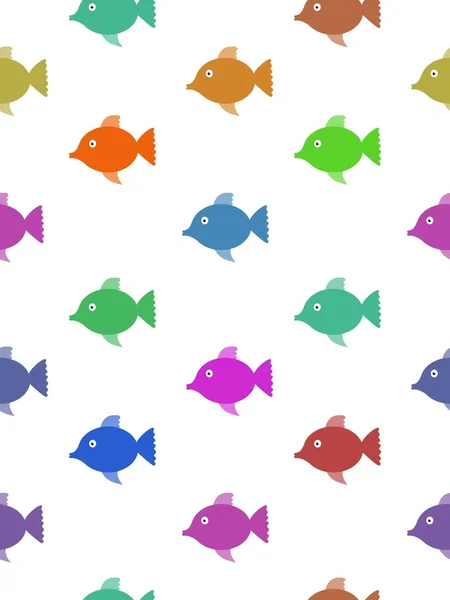 Seamless colourful fish — Stock Photo, Image