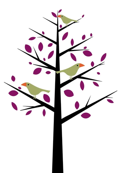 Bird tree — Stockfoto