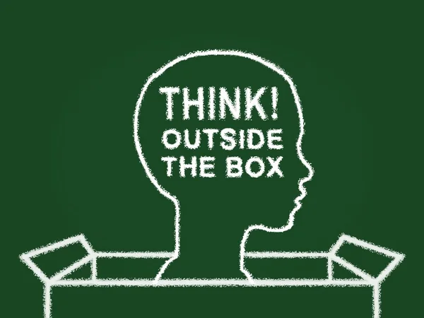 Think outside the box — Stock Photo, Image