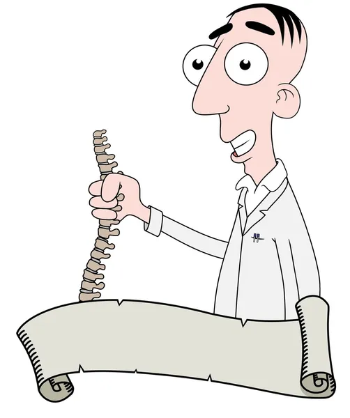 Chiropractor and scroll — Stock Photo, Image