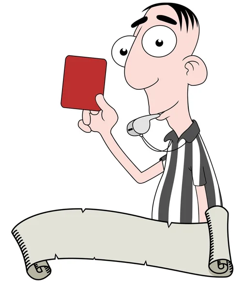 Referee and scroll — Stock Photo, Image