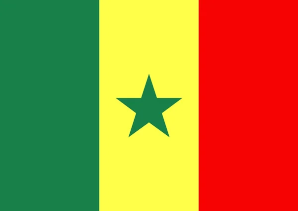 Senegalesische Flagge — Stockfoto