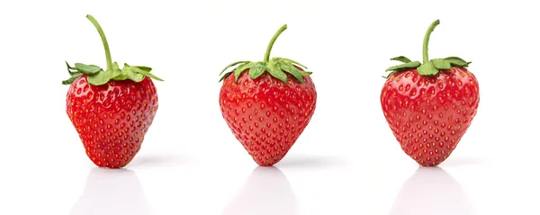 Three Strawberries — Stock Photo, Image