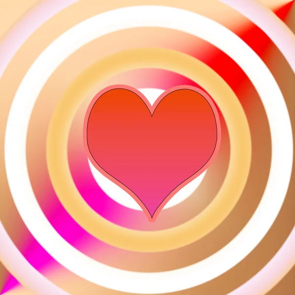 Heart on a striped background. — Stock Photo, Image