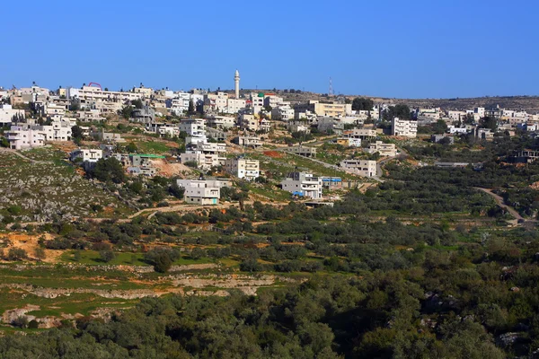 Città palestinese di Husan nel Governatorato di Betlemme — Foto Stock
