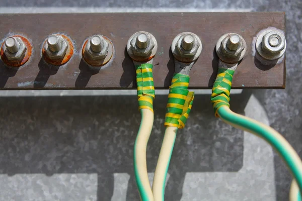 Połączenia przewodów elektrycznych — Zdjęcie stockowe
