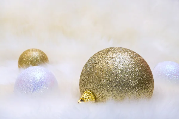 stock image Christmas Decorations on Fluff