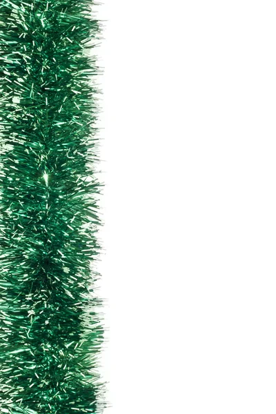 Зелена різдвяна гірлянда мішури — стокове фото