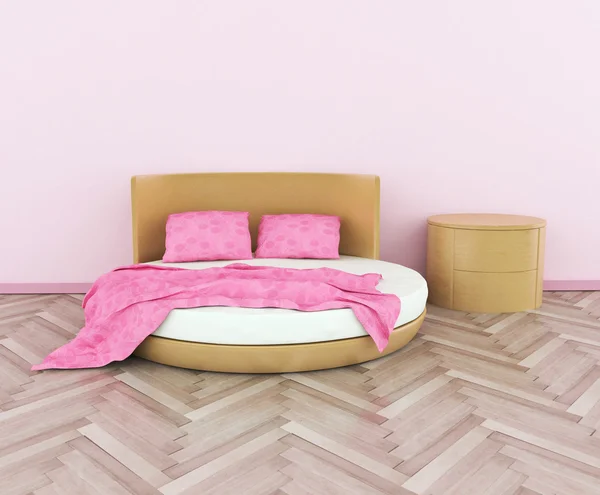 粉色大床房 — 图库照片