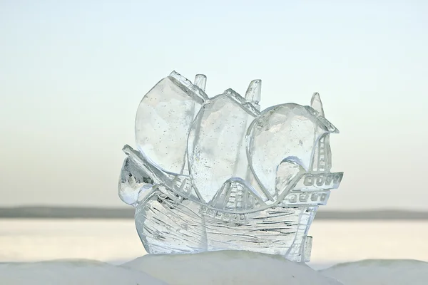 氷からの船 — ストック写真