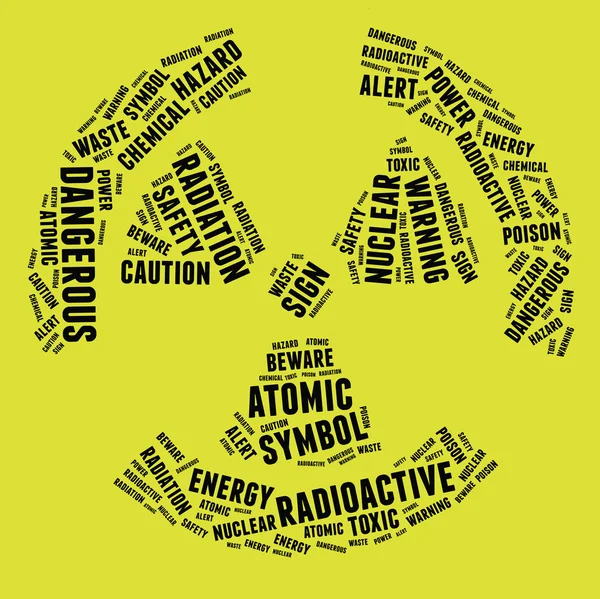 Σήμα προειδοποίησης ραδιενεργού ακτινοβολίας — Φωτογραφία Αρχείου