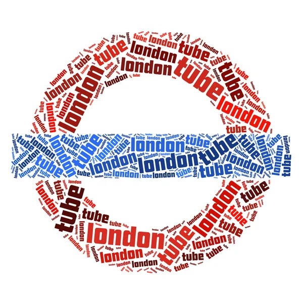London underground symbool Stockafbeelding