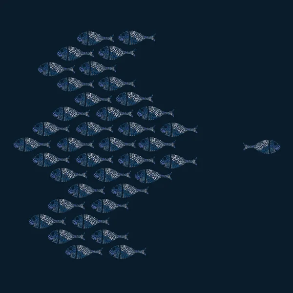Ilustrace koncept ryb — Stock fotografie
