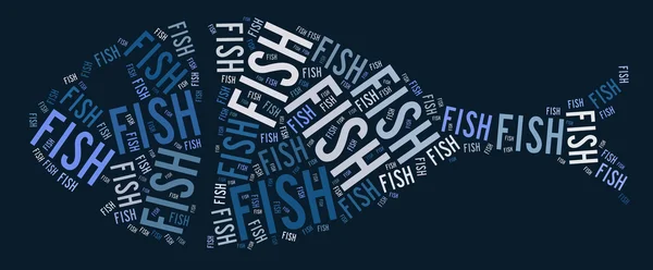 Fisch Form Grafik auf blauem Hintergrund — Stockfoto