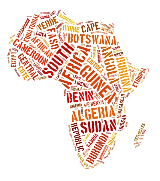 Kontinent Afrika-länder Stockbild
