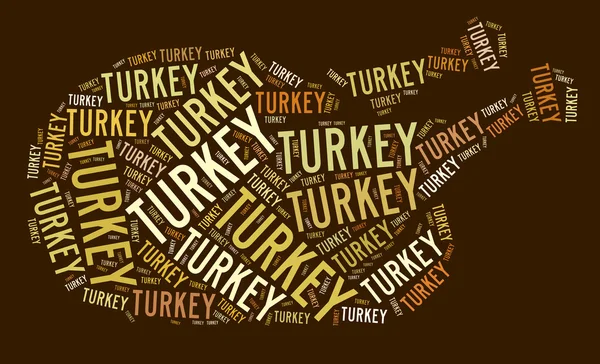 Gebraden Turkije tekst afbeelding Stockfoto
