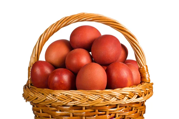 Huevos rojos de Pascua — Foto de Stock