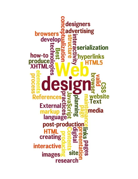 Web ontwerp woord wolk geïsoleerd op witte achtergrond. — Stockfoto