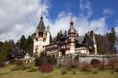 View of Peles Castle, Sinaia Romania clipart