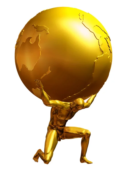 Golden Atlas — Stock Photo, Image