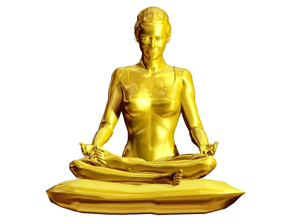 Yoga dorado — Foto de Stock