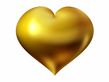 Golden heart clipart