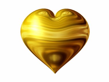 Golden heart clipart