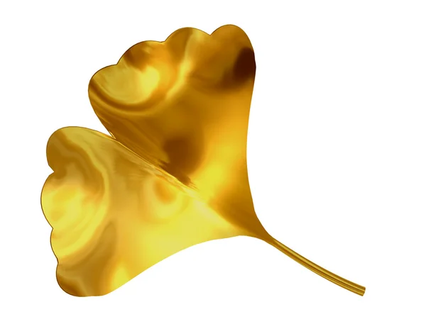 Golden Gingko leaf — Stock Photo, Image