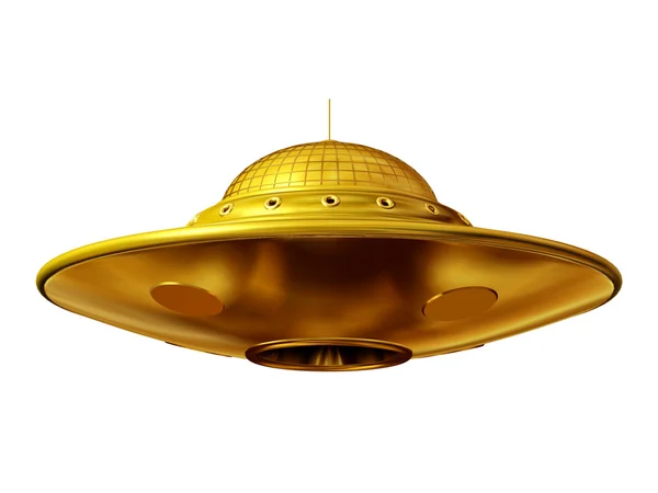Goldenes Ufo — Stockfoto