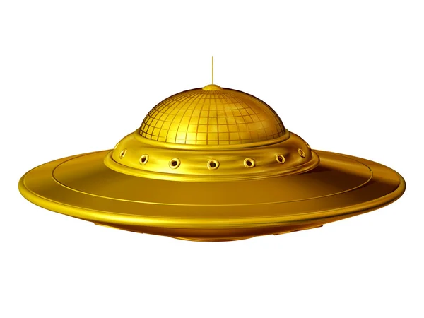 Altın ufo — Stok fotoğraf