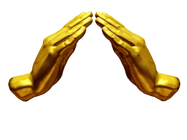 Gyllene hand gest — Stockfoto