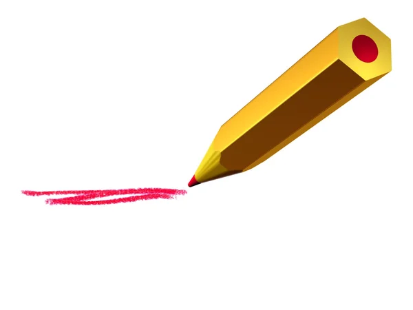 stock image Golden red pencil