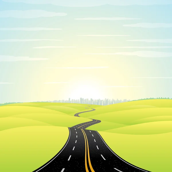 Highway Road — Stock Vector © PILart #10579805