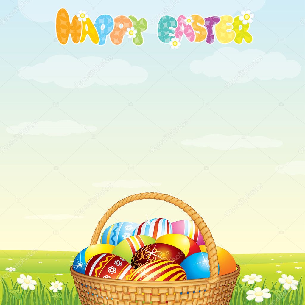 Happy Easter Vector — Stock Vector © Pilart 10579791