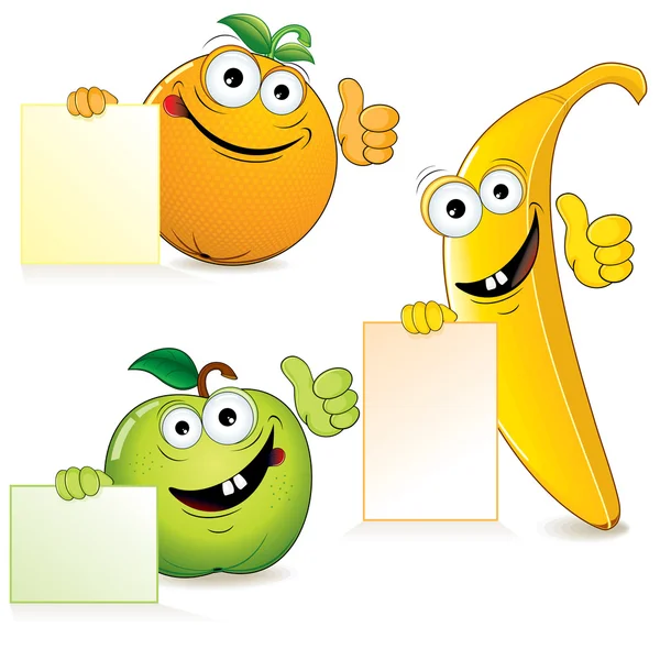Funny Fruits — Stock Illustration Funny Fruits Royalty Free Stock Vectors