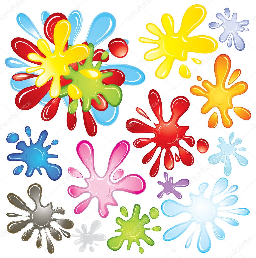 Vector Paint Elements — Stock Vector © PILart 8439529