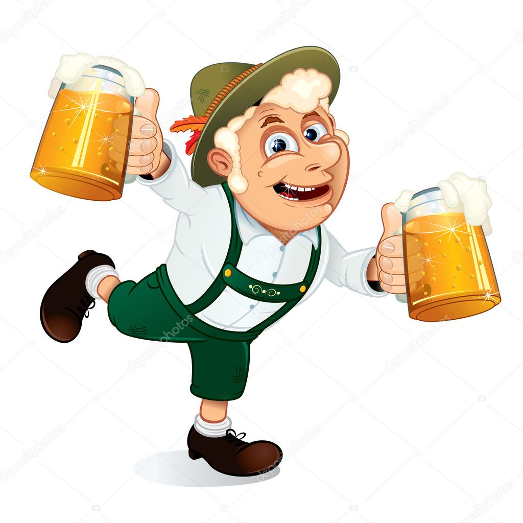 Oktoberfest Man — Stock Vector © PILart #8440129