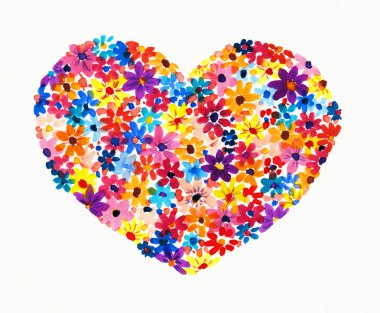 Flowers heart clipart