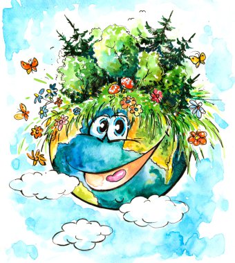 Happy Earth clipart