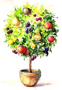 Colorful tree clipart