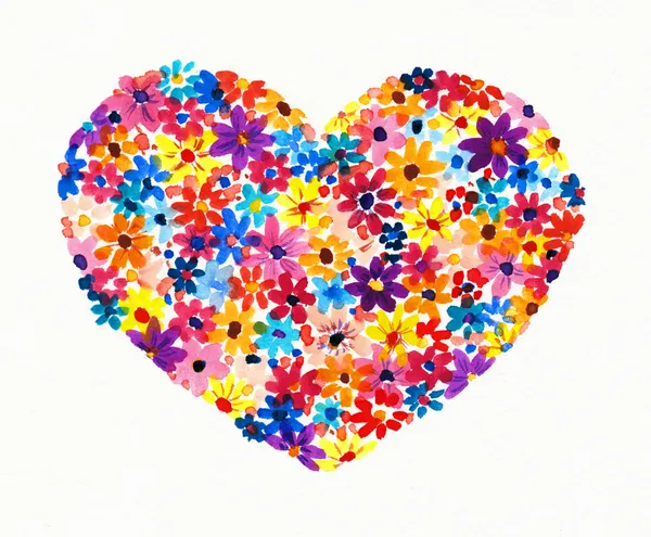 Květiny srdce — Stock fotografie