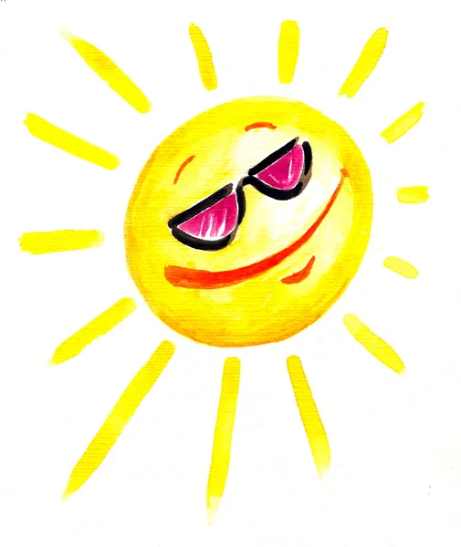 Słońce w okularach przeciwsłonecznych — Zdjęcie stockowe