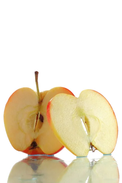 Manzana y rebanada — Foto de Stock