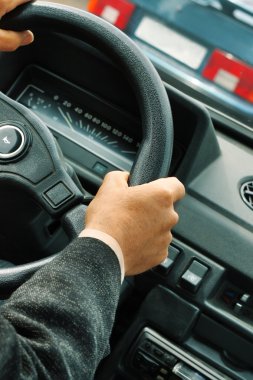 Driver's hands clipart
