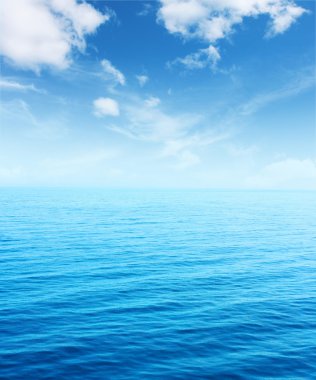 Blue sea and sky clipart