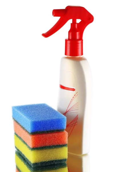 Esponjas y detergente —  Fotos de Stock